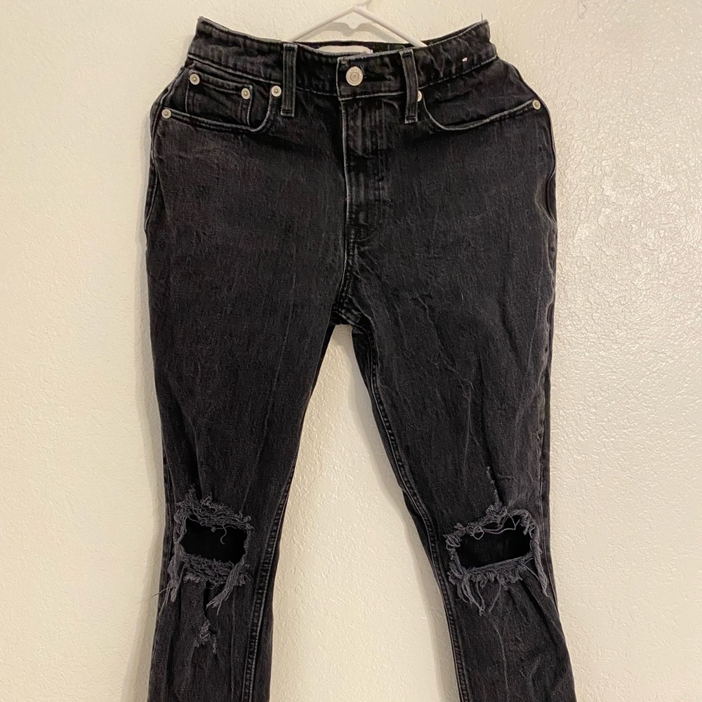 a&f high rise curve love mom jeans